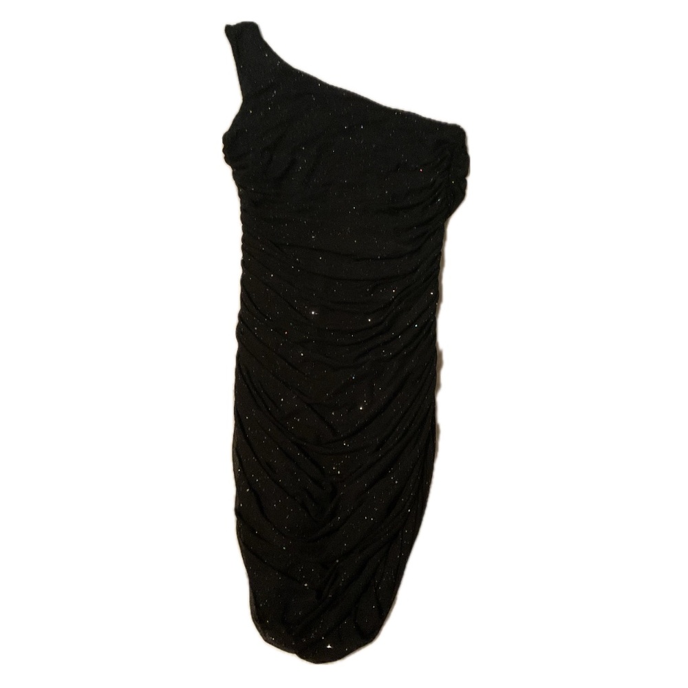 Amazon Sparkly Black One Shoulder Formal Dress, Size XL